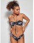 Gisela 2/30095T, Γυναικείο Bikini Top "TIGER"  Στράπλες με μπανέλα και προφορμάρισμα, ΜΑΥΡΟ